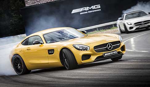 Mercedes-Benz - Mercedes AMG GT test drive in Brooklands Circuit in Gran Britain